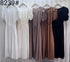 Spring Puffer Sleeves Long Maxi Dresses